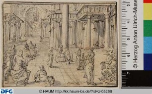 Christus mit den Pharisäern im Tempel