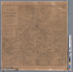 Plan der Schlachtfelder um Leipzig im Jahre 1813