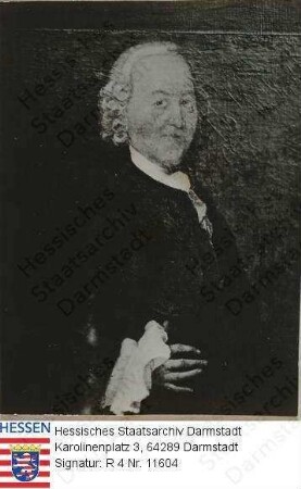 Wolff von und zur Todenwarth, Adam Reichsfreiherr (1682-1758) / Porträt, stehend, Halbfigur