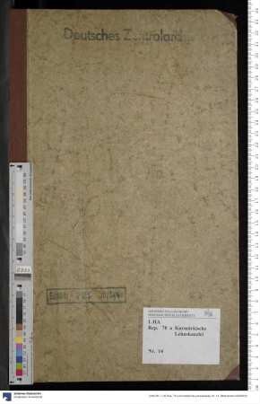 Neumärkisches, Schlesisches und Cottbuser Register