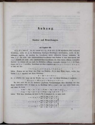 Anhang. Zusätze und Bemerkungen.