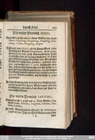 Die vierte Provintz Xantung.