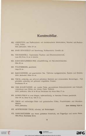 Kunstmobiliar (Nr. 862-945)