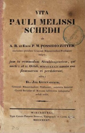 Vita Pauli Melissi Schedii