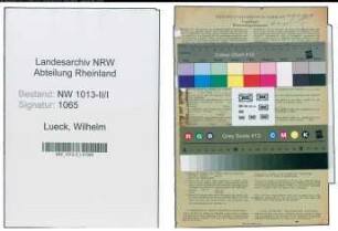 Entnazifizierung Wilhelm Van Lueck , geb. 12.02.1906 (Technischer Angestellter)