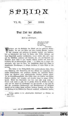 Heft 1, Juli 1888