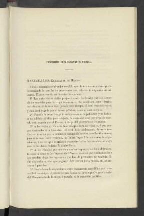 Prevenciones Sobre Alojamientos Militares