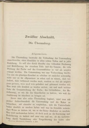 Zwölfter Abschnitt. Die Übermalung.