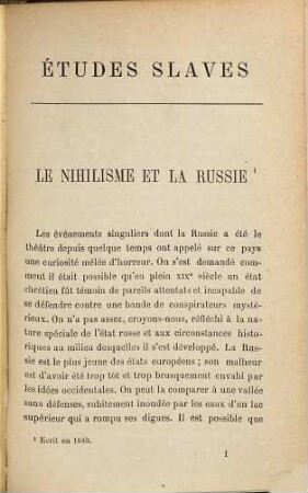Études slaves : Voyages et littérature. (Bd. 2: Histoire et littérature), 3