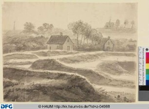 Landschaft mit Häusern