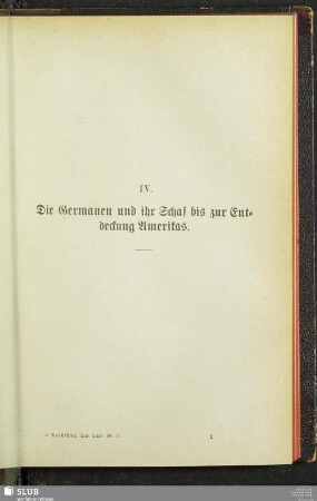 IV. Die Germanen und ihr Schaf bis zur Entdeckung Amerikas