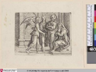 [Tobias geht auf Reisen; Tobias taking leave of his parents]