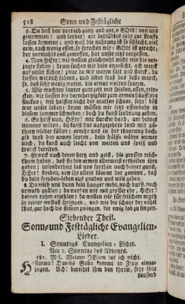 518-571, I. Sonntaegliche Evangelien-Lieder