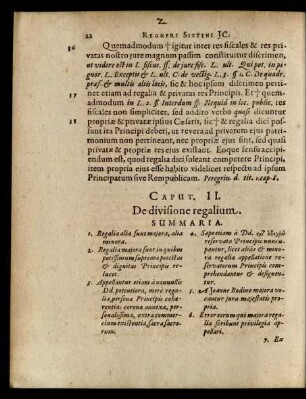 Caput. II. De divisione regalium