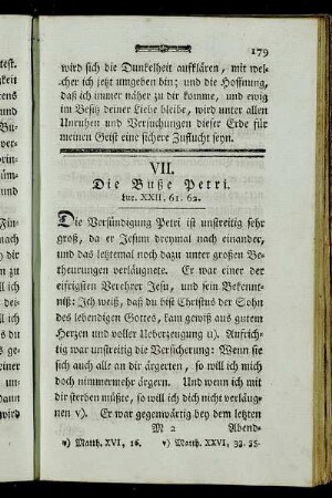 VII. Die Buße Petri.
