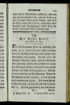 VII. Die Buße Petri.