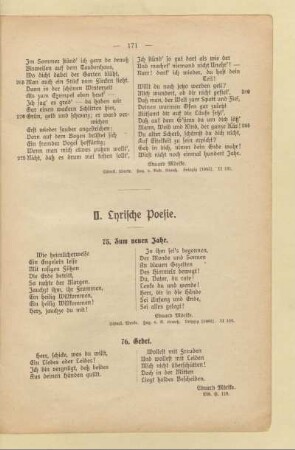 II. Lyrische Poesie