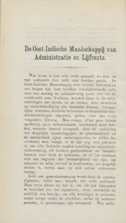 De Oost-Indische Maatschappij van Administratie en Lijfrente