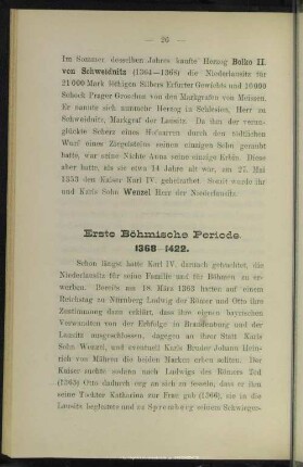 Böhmische Periode 1368 - 1422