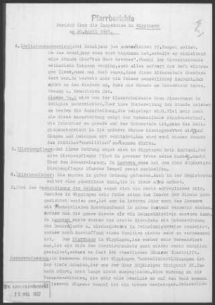 Wippingen-Lautern: Inspektionsbericht 1961