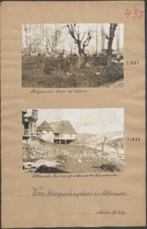 Vom Kriegsschauplatze in Albanien: Albanische Landschaft während der Schneeschmelze