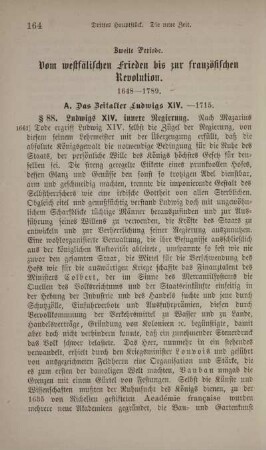Zweite Periode. Vom westfälischen Frieden bis zur französischen Revolution. 1648 - 1789
