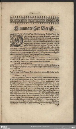 Daß die Statt Friedberg eine ReichsStatt sey …