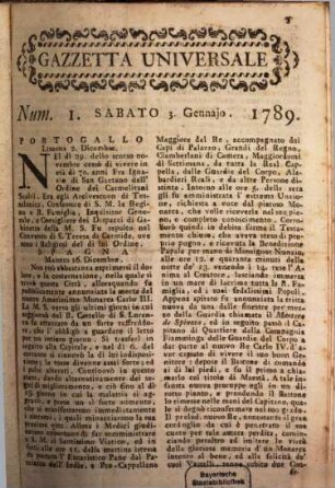 Gazzetta universale. 1789