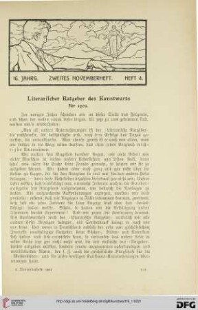 Literarischer Ratgeber des Kunsthandwerks für 1903, [1]