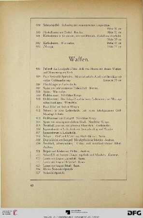 Waffen (Nr. 504-527)