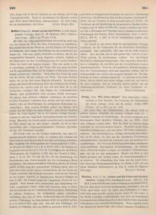 294-295 [Rezension] Walther, Wilhelm, Luther und die Juden und die Antisemiten