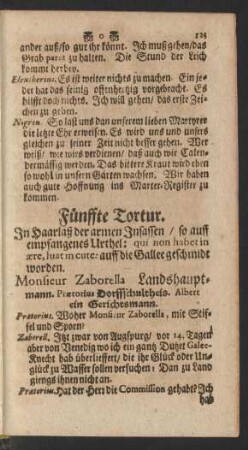 Fünffte Tortur.