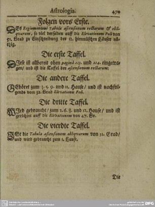 Folgen vors Erste. ... Die erste Taffel. - Die vierdte Taffel.