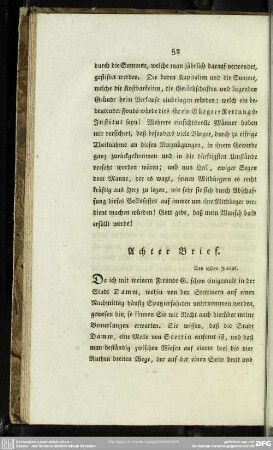 Achter Brief. Den 25sten Junius