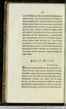 Achter Brief. Den 25sten Junius
