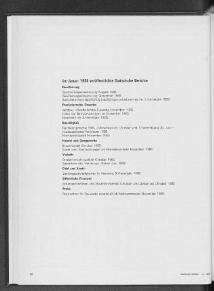 Im Januar 1986 veröffentlichte Statistische Berichte