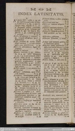 Index Latinitatis