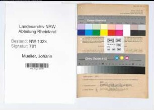 Entnazifizierung Johann Mueller , geb. 25.12.1896 (Polizeihauptwachtmeister)