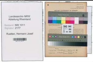 Entnazifizierung Hermann Josef Ruetten , geb. 18.06.1905 (Schreiner)