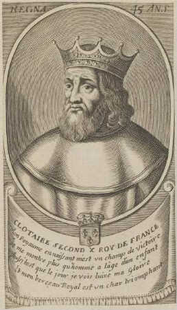 Bildnis des Clotaire II., König des Fränkischen Reiches