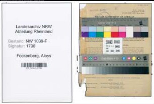 Entnazifizierung Aloys Fockenberg , geb. 09.11.1902 (Hilfsarbeiter)
