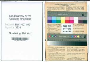 Entnazifizierung Heinrich Gruetering , geb. 07.08.1913 (Maler)
