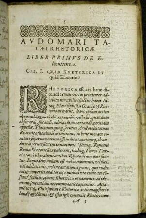 Liber Primus De Elocutione.