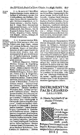 Instrumentum Pacis Cæsareo-Gallicum.