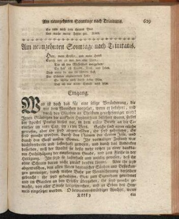 Am neunzehnten Sonntage nach Trinitatis.