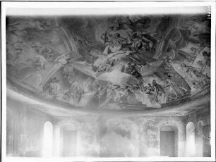 Ettlingen Schloss Kapelle Asamsaal - Empore Südwand - Fresko Die sieben Gaben des heiligen Geistes von Cosmas Damian Asam (um 1732)
