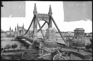 Budapest. Elisabethbrücke (1897-1903) über die Donau : Budapest. Elisabethbrücke (1897-1903; Aurél Czekelius, Antal Kherndl) über die Donau