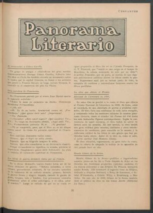 Panorama literario