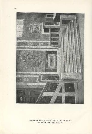 Warenhaus A. Wertheim in Berlin. Treppe im Lichthof