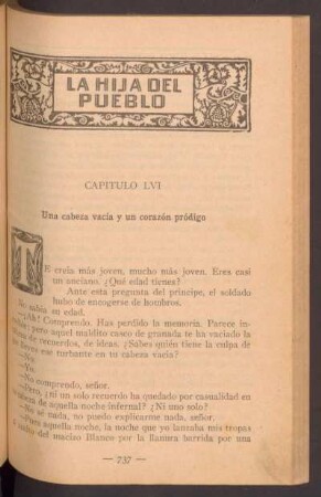 Capítulo LVI - Una cabeza vacía y un corazón pródigo